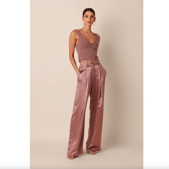 Sablyn Iridian Corset Tank Top Wool Cashmere Blend In Mink Mauve Size Xs